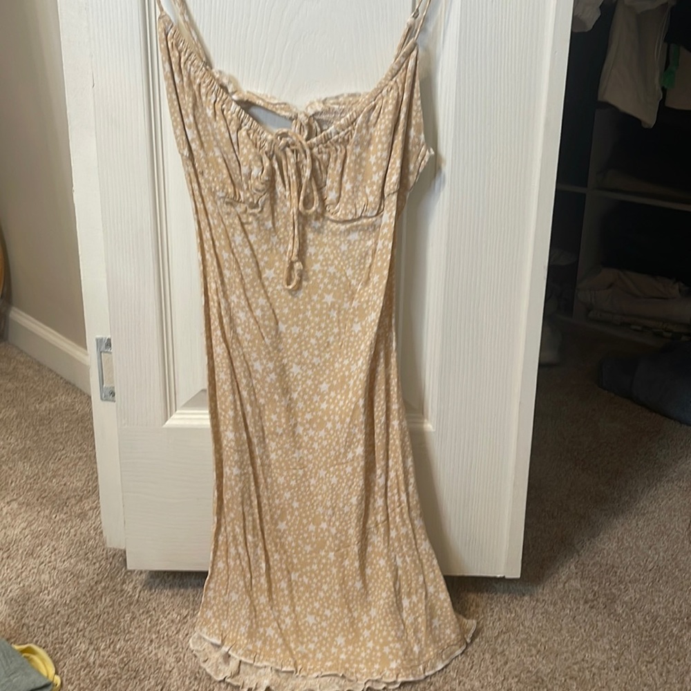 Star print mini dress